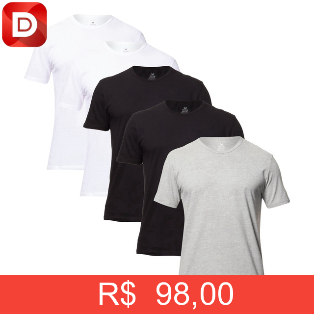 Foto do produto Kit com 5 Camisetas Hering