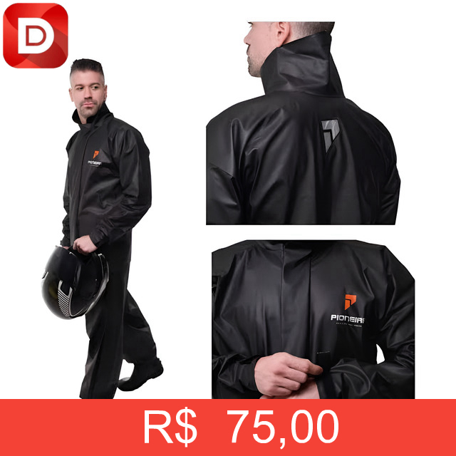 Foto do produto Capa de Chuva Motoqueiro Emborrachada