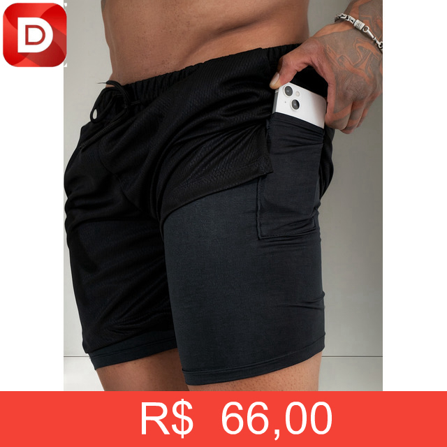 Foto do produto Kit com 3 Shorts Compressão Térmico 2 Em 1