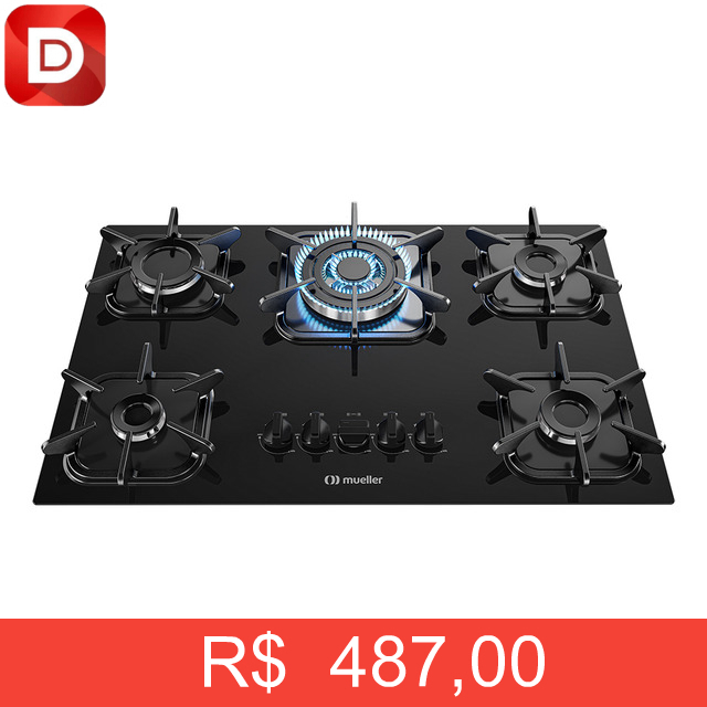 Foto do produto Cooktop Mueller 5 bocas
