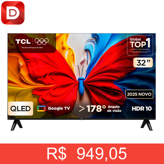 Foto do produto Smart TV TCL 32 Polegadas HD QLED S5K