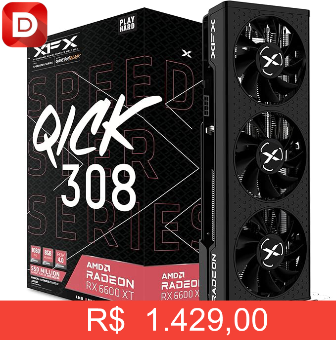 Foto do produto GPU AMD RX6600XT