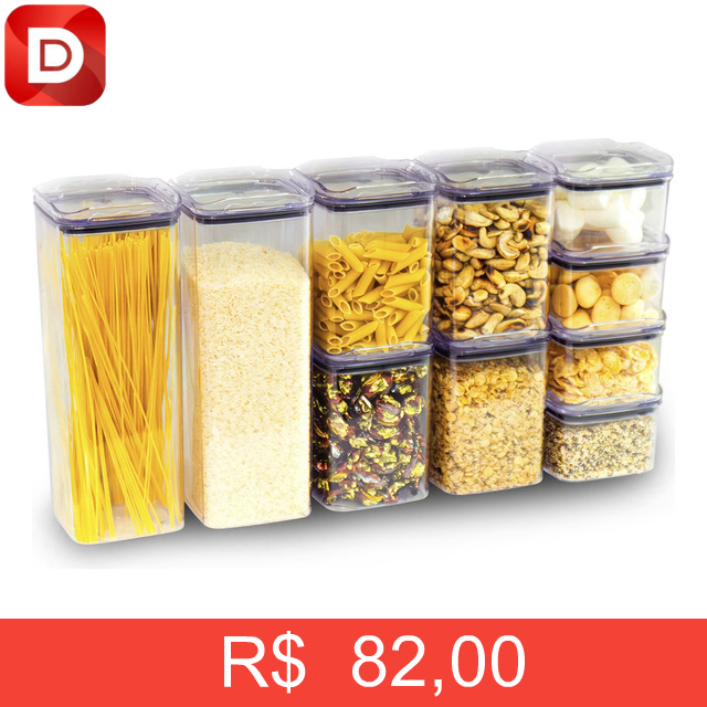 Foto do produto Pote Organizador Hermético Empilhável em Acrílico