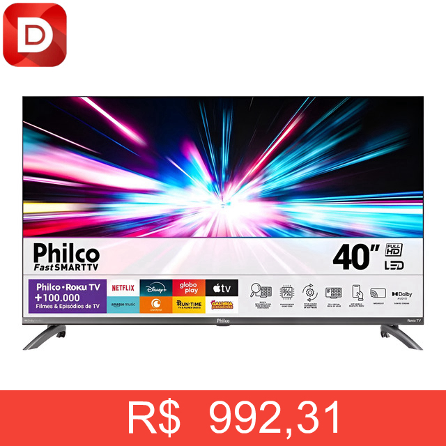 Foto do produto Smart TV 40” Philco Roku TV