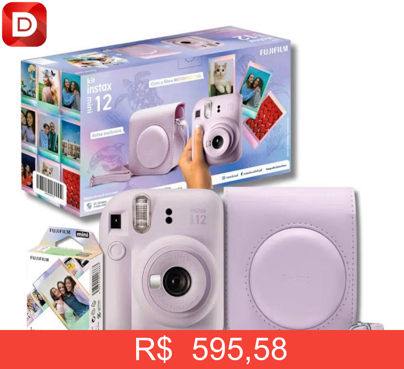 Foto do produto Kit Câmera Instax Mini 12