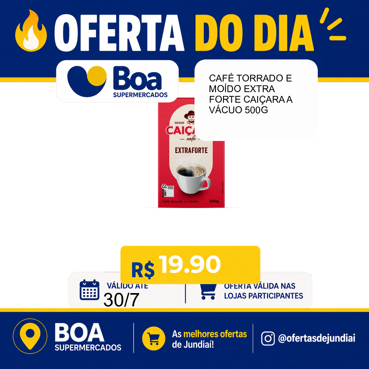 Foto do produto CAFÉ TORRADO E MOÍDO EXTRA FORTE CAIÇARA A VÁCUO 500G