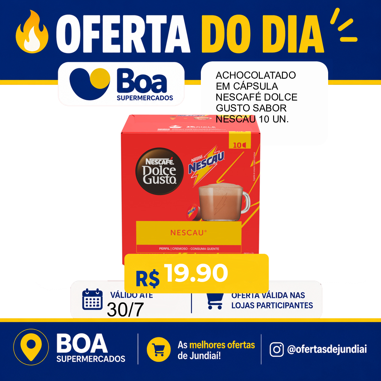 Foto do produto ACHOCOLATADO EM CÁPSULA NESCAFÉ DOLCE GUSTO SABOR NESCAU 10 UN.