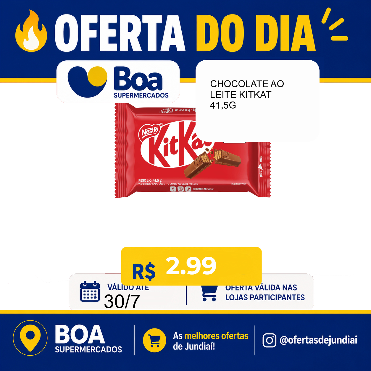 Foto do produto CHOCOLATE AO LEITE KITKAT 41,5G