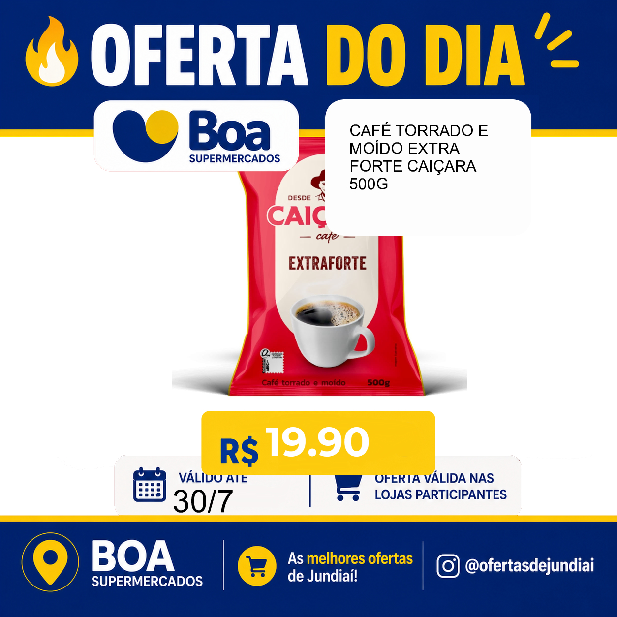 Foto do produto CAFÉ TORRADO E MOÍDO EXTRA FORTE CAIÇARA 500G