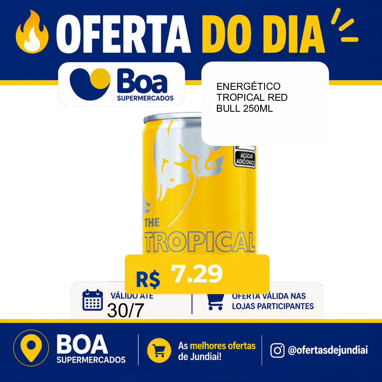 Foto do produto ENERGÉTICO TROPICAL RED BULL 250ML