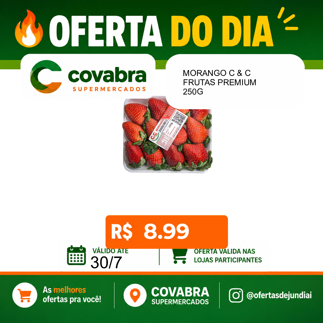 Foto do produto MORANGO C & C FRUTAS PREMIUM 250G